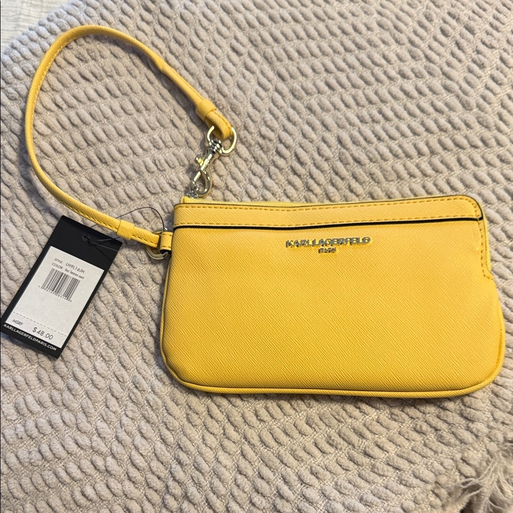 Karl Lagerfeld Vibrant Yellow Wristlet